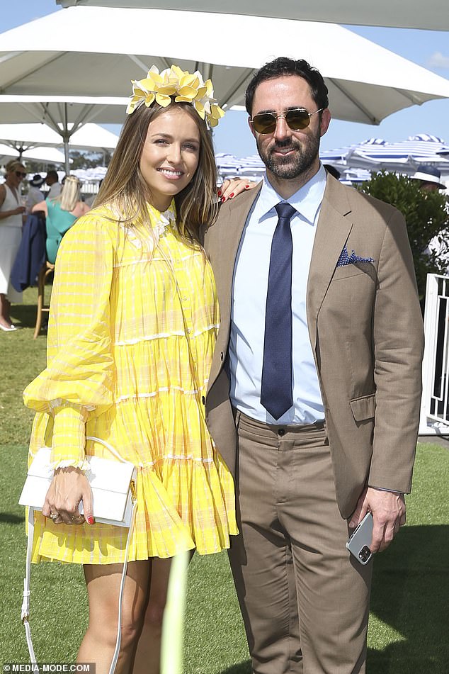 MasterChef’s Andy Allen and fiancée Alex Davey step out for Melbourne Cup festivities