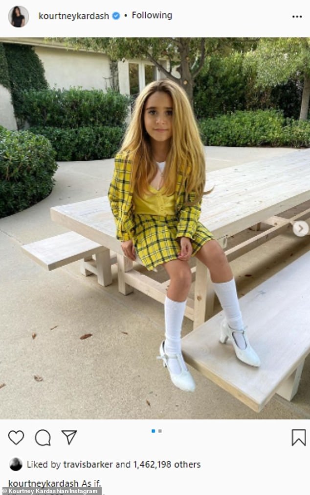 Kourtney Kardashian’s daughter Penelope, nine, looks adorable as she channels Cher from Clueless