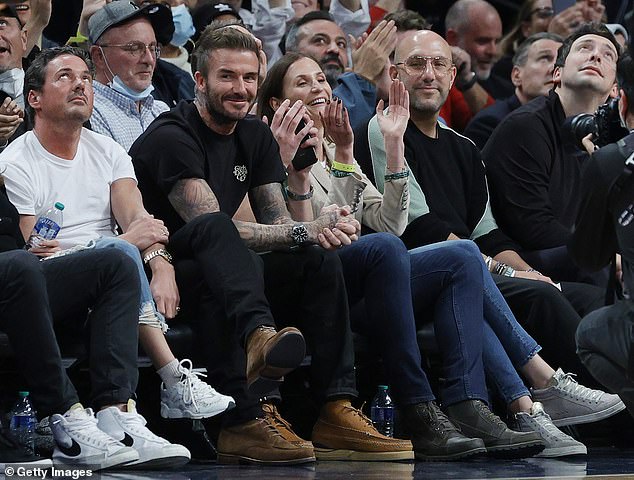 Dave Gardner enjoys basketball game with David Beckham after his split from Liv Tyler was revealed  