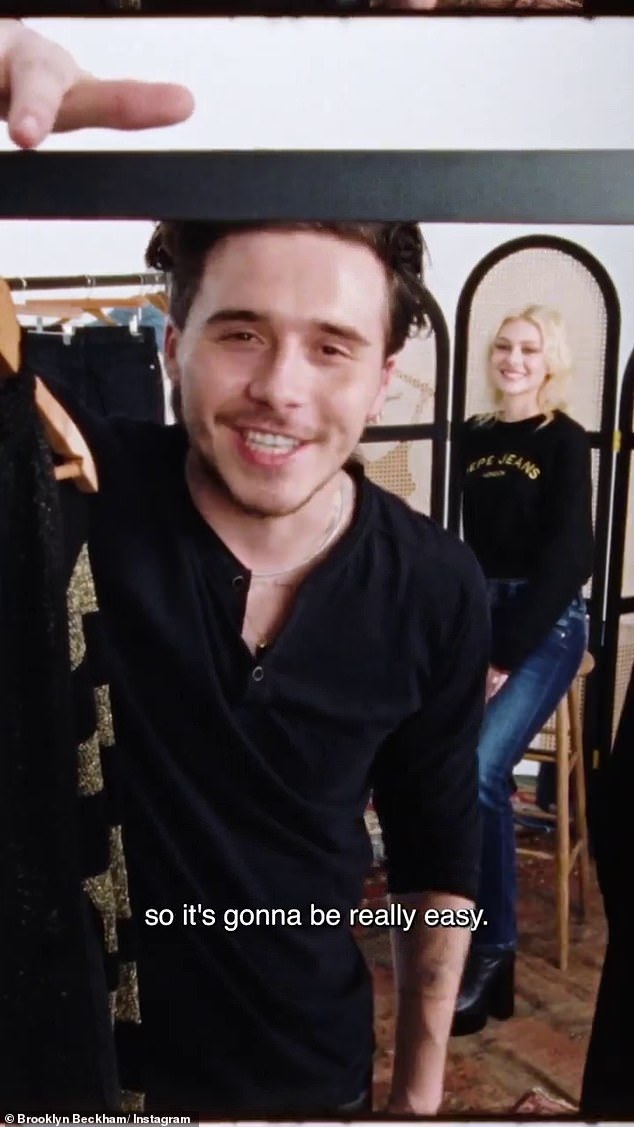 Brooklyn Beckham picks out LBD for fiancée Nicola Peltz to wear behind-the-scenes for photoshoot 