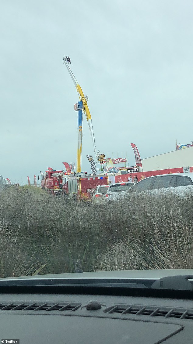 Children trapped 35metres in the air after a carnival ride malfunctioned at Waurn Ponds in Geelong