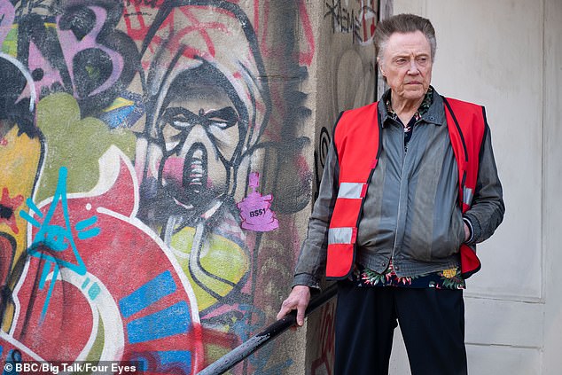 Christopher Walken destroys original Banksy artwork as he PAINTS OVER it while filming TV show
