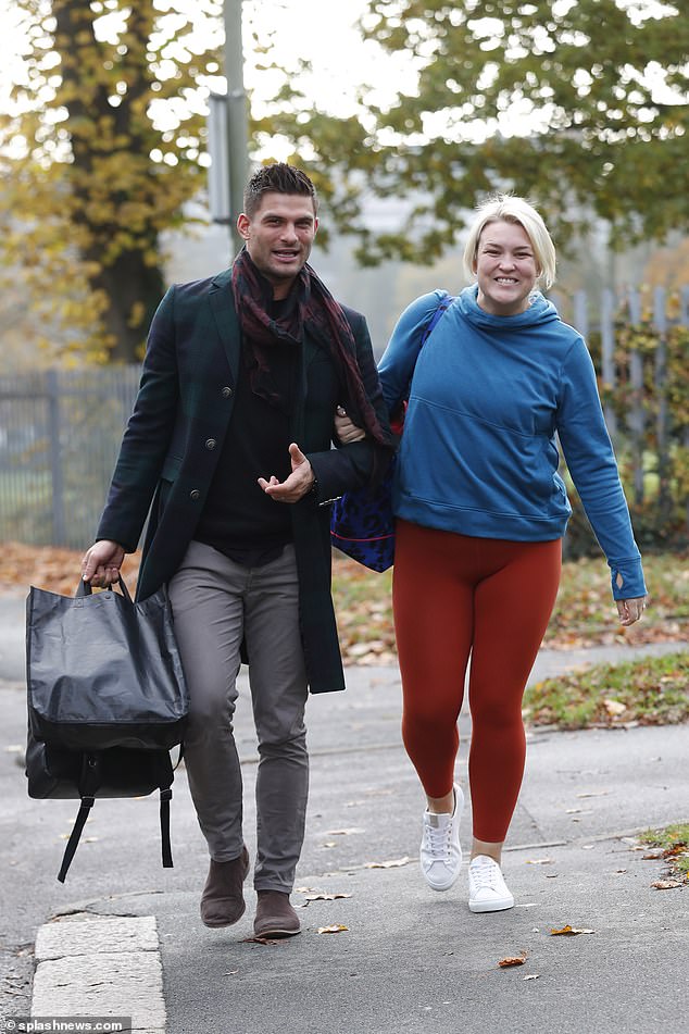 Strictly’s Sara Davies and Aljaz Skorjanec look closer than ever after dance rehearsals