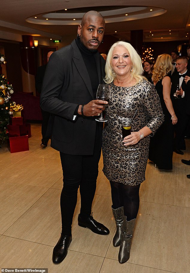 Vanessa Feltz, 59, and fiance Ben Ofoedu are all loved up as they step out for film premiere