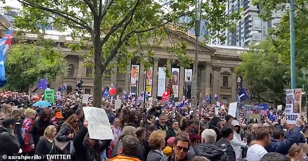 Coronavirus Australia: Anti-vax protesters chant ‘kill the bill’ over proposed law in Melbourne