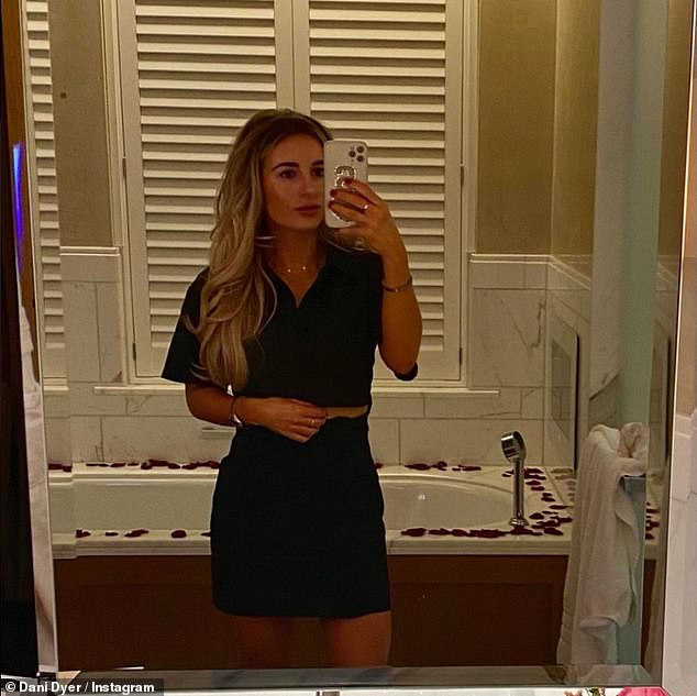 Dani Dyer gives fans a glimpse of her romantic night at hotel with West Ham’s Jarrod Bowen