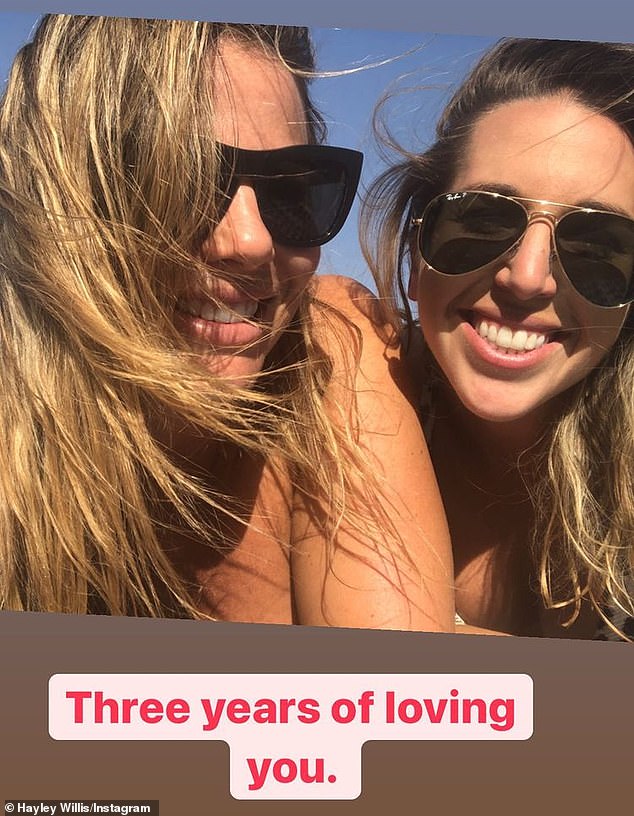 Fiona Falkiner’s fiancée Hayley Willis shares moving tribute on their three-year-anniversary 