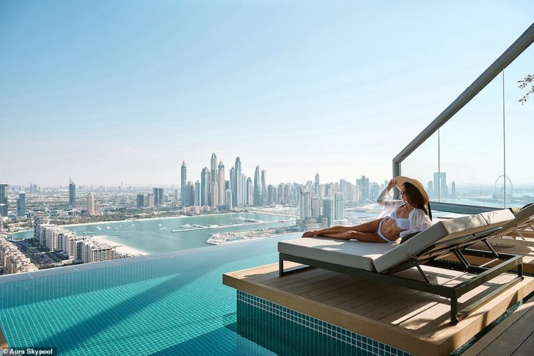First look at the world’s highest infinity pool in Dubai, the Aura Skypool, which is officially open