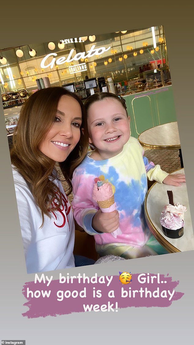 WAG Kyly Clarke takes her daughter Kelsey Lee out for ice-cream to celebrate her sixth birthday