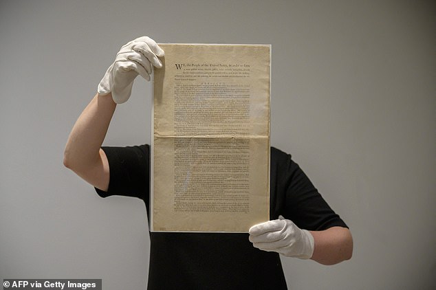 First edition US constitution copy sells for $43million after investor outbids crypto crowd-funders