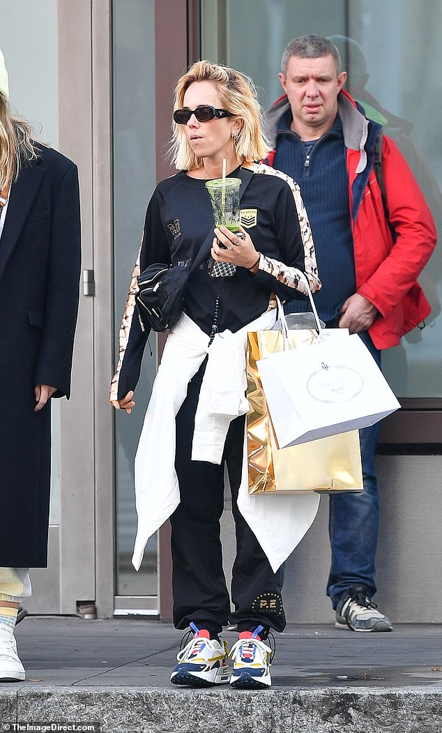 Pip Edwards cuts a casual figure as she enjoys a shopping spree in New York