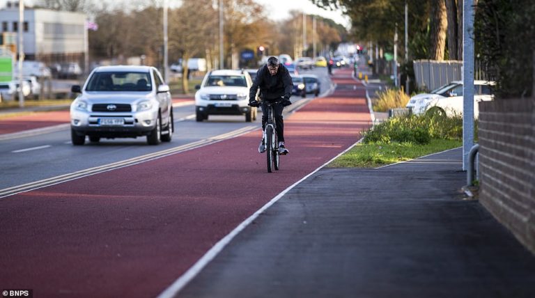 Fury over cycle superhighway in Poole that is WIDER than the A-road it runs next to