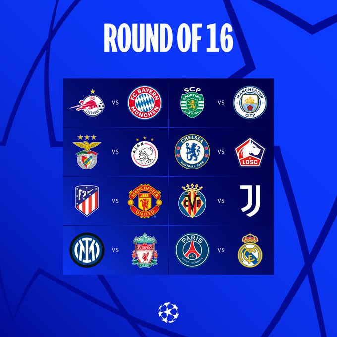 Champions League: PSG take on Real Madrid, Inter welcome Liverpool, Atletico Madrid play Manchester United in new round of 16 draw!
