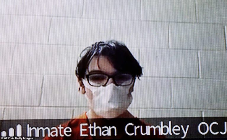 Michigan school shooter Ethan Crumbley, 15, asks if he can carry on with school classes