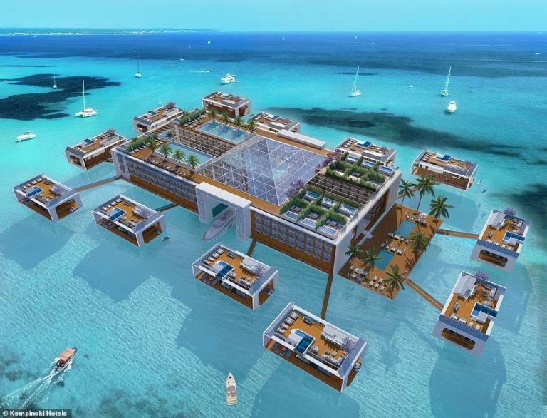 Pictured: Dubai’s amazing ‘floating palace’ resort with villas that can sail off into the sunset
