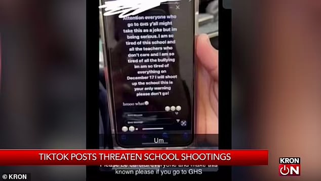 A dozen students ARRESTED nationwide following Michigan copycat ‘school shooting TikTok challenge’