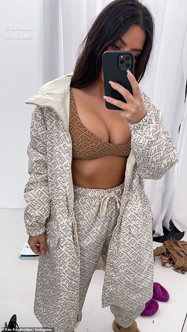 Kim Kardashian does fitting for Fendi x Skims collection after date night with Pete Davidson 