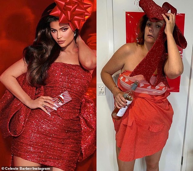 Comedian Celeste Barber parodies Kylie Jenner’s Christmas photo