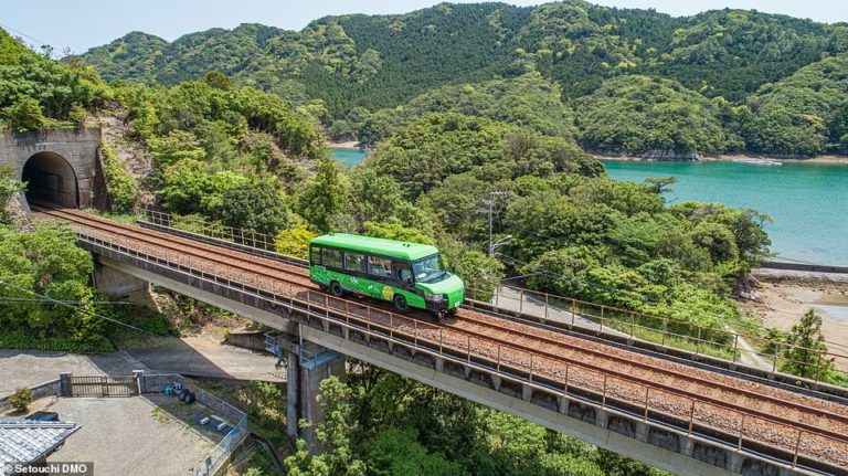 Pictured: The DMV – Japan’s amazing bus that turns into a train