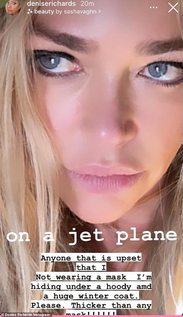 Denise Richards remorseful over maskless plane selfie: ‘It wasn’t the right thing to do’