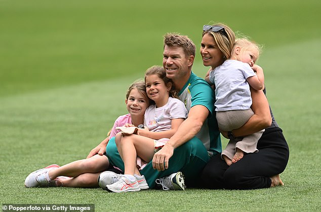 David Warner and Usman Khawaja joined by family during Christmas training session