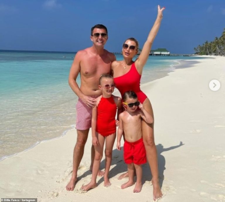 Billie Faiers sends Christmas wishes from the Maldives as she shares a sun-soaked family snap