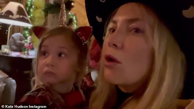 Kate Hudson shares precious video of her daughter Rani Rose, three, in her arms on Christmas 1