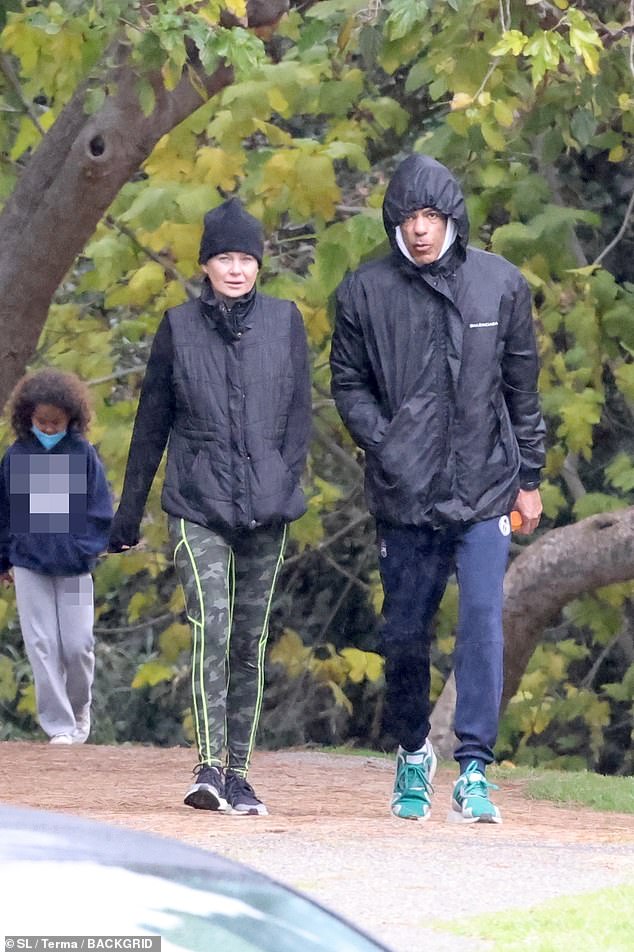 Ellen Pompeo and husband Chris Ivery get bundled up to take a post-Christmas walk in Los Feliz