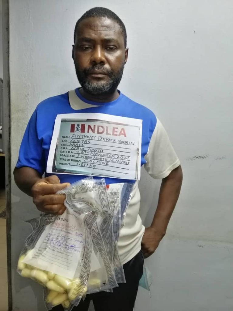 NDLEA arrests father of 3 at Abuja Airport for ingesting 96 pellets of Cocaine