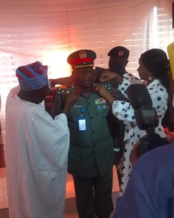 Ex-President, Obasanjo decorates son, Adeboye as he becomes Brigadier-General