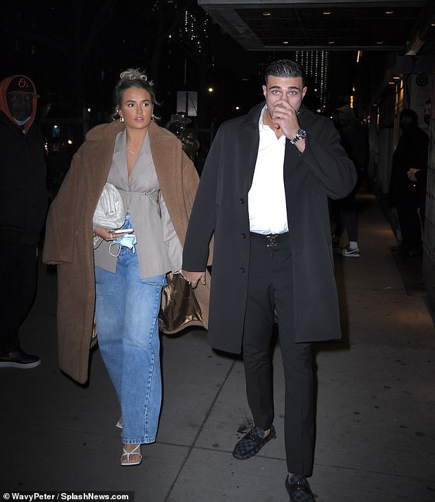 Molly-Mae Hague and Tommy Fury dress to the nines as they step out for dinner in New York
