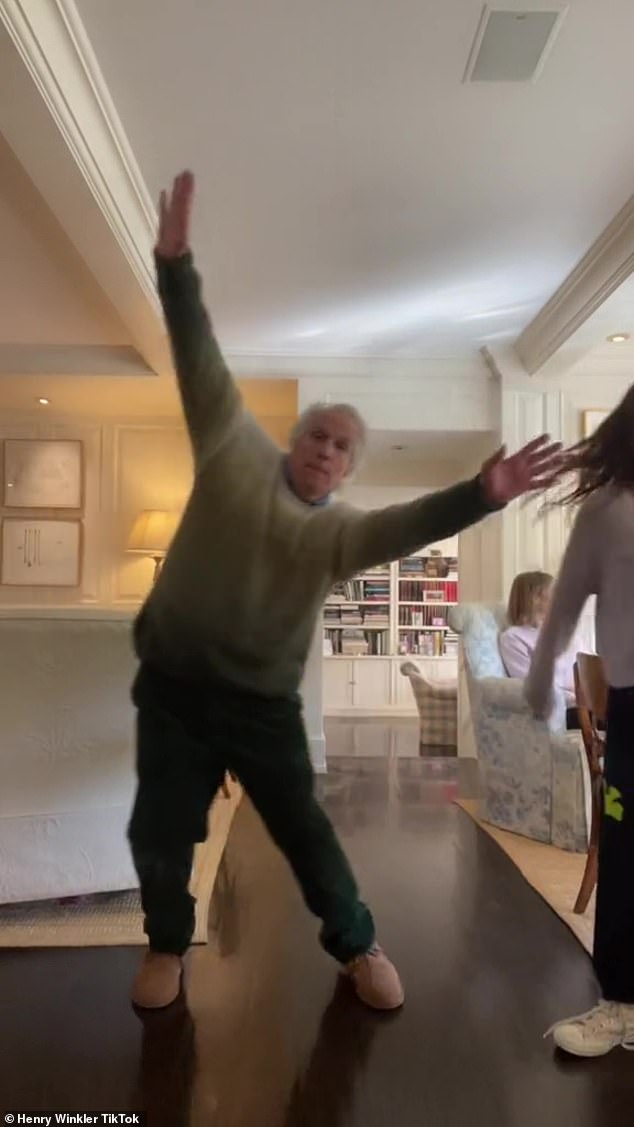 Henry Winkler, 76, shows off his dance moves in adorable TikTok challenge with his grandchildren