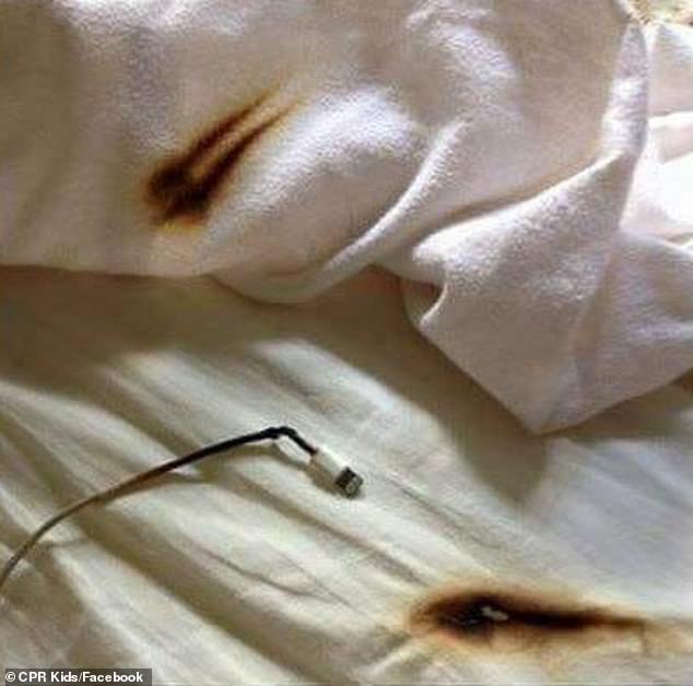 Warning to parents not to let their children sleep with their phones charging in bed