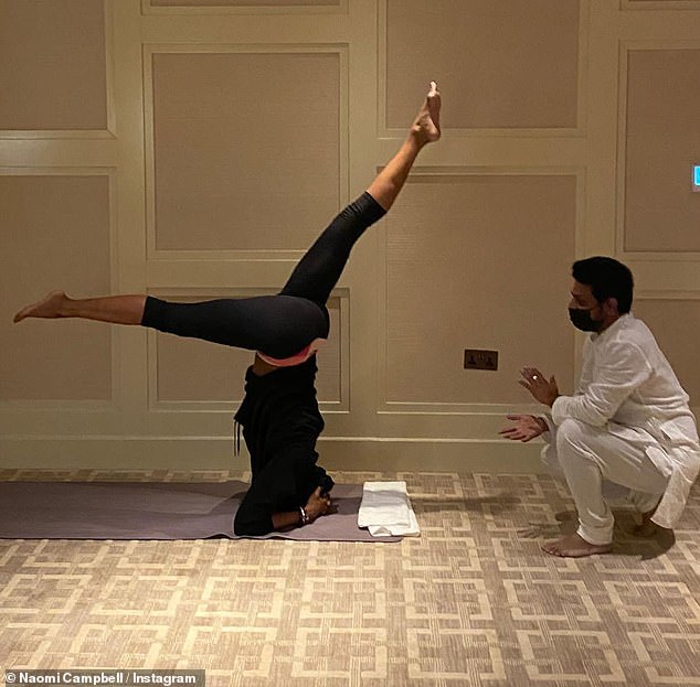 Supermodel Naomi Campbell, 51, enjoys zen yoga session with pal Alton Mason in Qatar 1