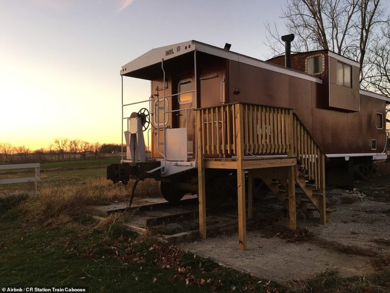 Old railroad car is transformed into a one-of-a-kind Airbnb in Iowa