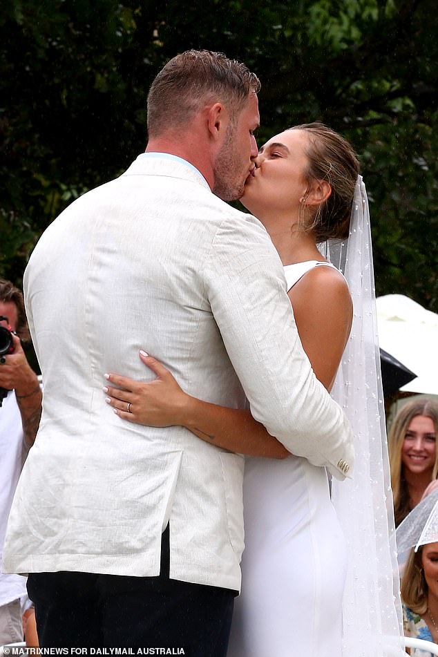 NRL star Tom Burgess marries model Tahlia Giumelli in an outdoor ceremony in Sydney 