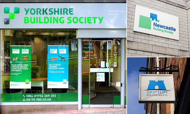 THREE building societies finally pass on some of the base rate rise to savers 1