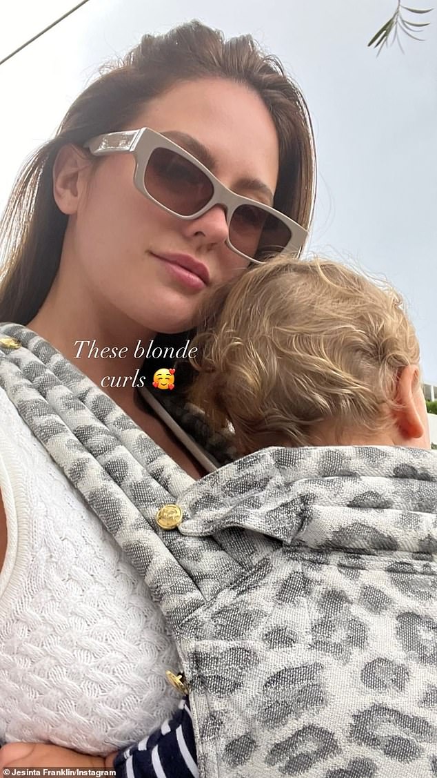 Jesinta Franklin shares sweet photo of her son Rocky’s blonde curls