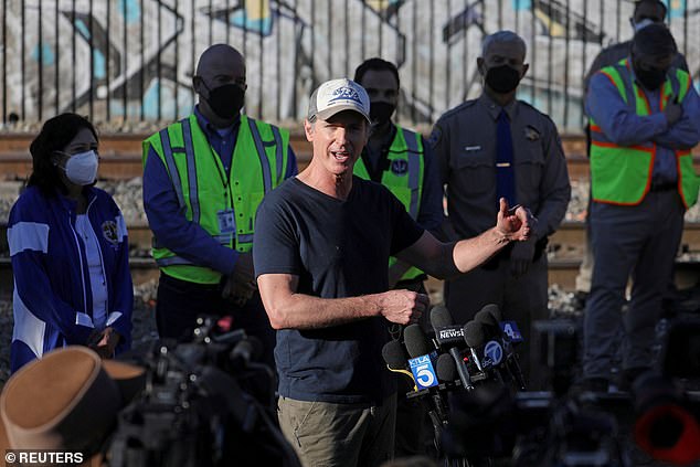 Gavin Newsom now calling train thieves 'organized groups' after referring to them as 'gangs'  1