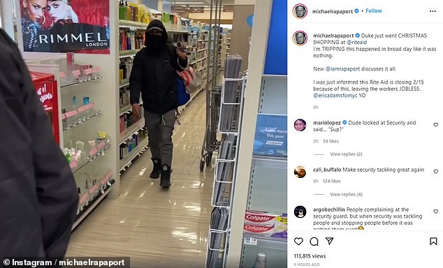Michael Rapaport films brazen Rite Aid thief who fills a bag and saunters out on the Upper East Side 1