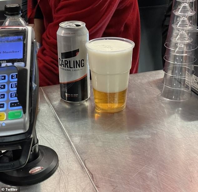 Fans share pictures of dodgy pints served at stadiums across the UK  1
