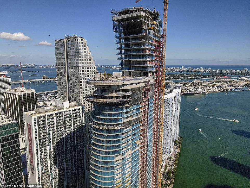 Stunning Aston Martin Residences apartment block in Downtown Miami is nearing completion  1