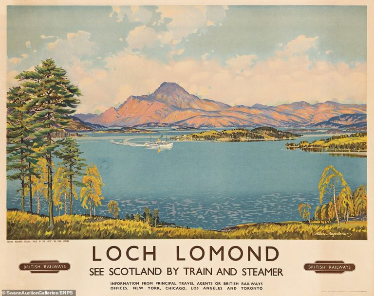 Beautiful vintage poster collection showing London and Boston of yesteryear goes up for auction