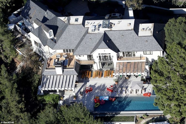 Justin Bieber celebrates his 28th birthday with a pool party at his $25.8 million Beverly Hills