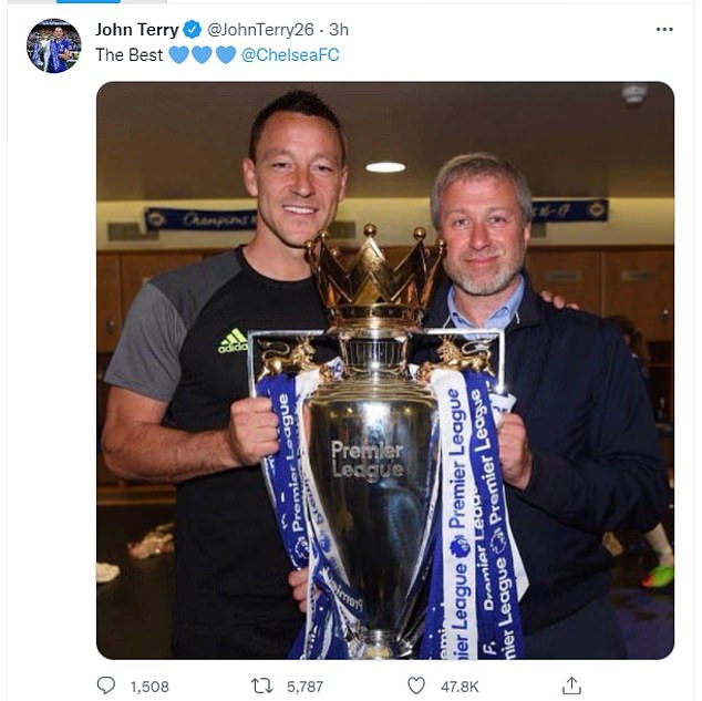 John Terry faces furious backlash for declaring Roman Abramovich ‘the best owner in the world’
