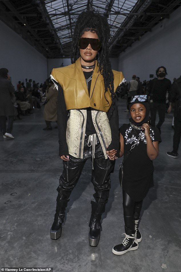 Teyana Taylor dons a futuristic outfit while spending quality time with daughter Junie