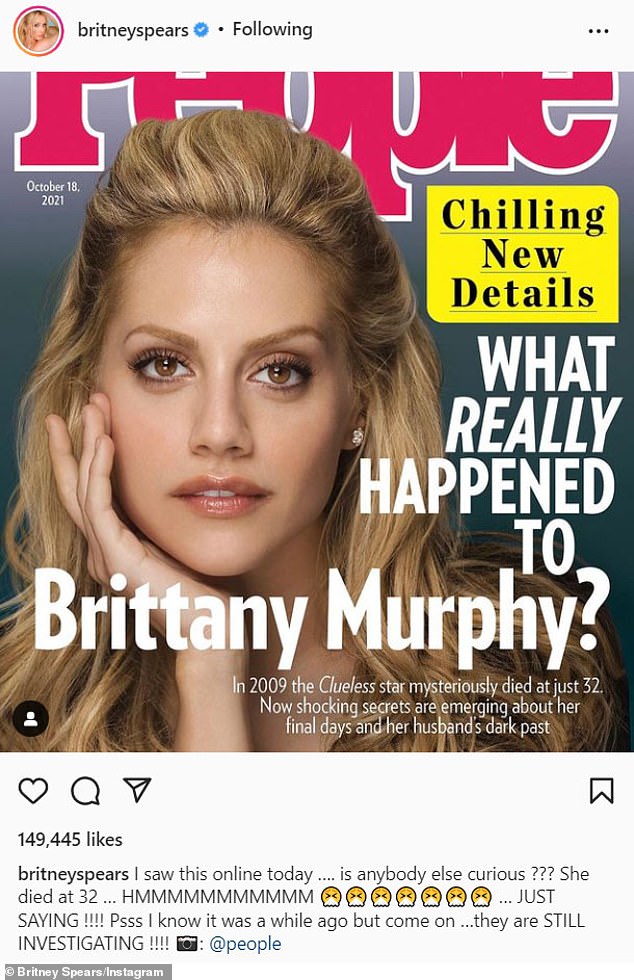 Britney Spears expresses interest in case surrounding tragic death of Brittany Murphy