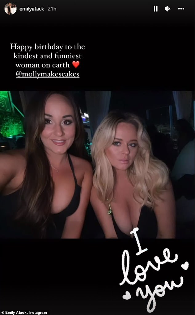 Emily Atack looks sensational as she wishes her Netflix star cousin a happy birthday 