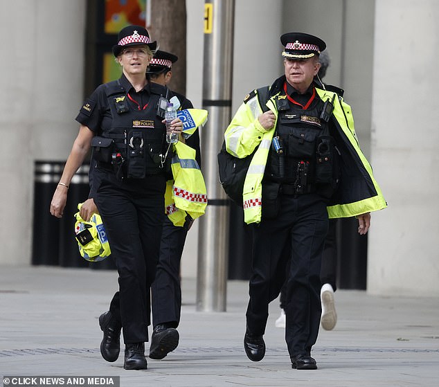 Penny Lancaster makes her first arrest with City of London Police