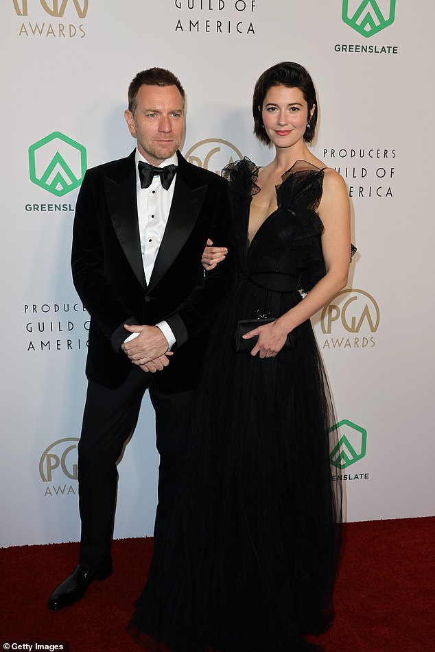 Ewan McGregor and Mary Elizabeth Winstead look every bit the loving couple at the PGA Awards